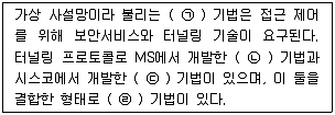 9급 국가직 공무원 네트워크보안 2019년 1회 10번 문제 그림
