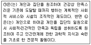 9급 국가직 공무원 사회복지학개론 2009년 1회 1번 문제 그림