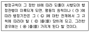 9급 국가직 공무원 행정법총론 2011년 1회 2번 문제 그림