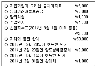 9급 국가직 공무원 회계원리 2014년 1회 7번 문제 그림