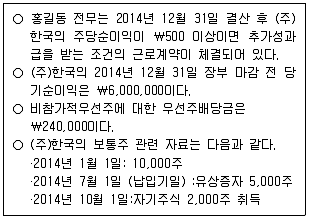 9급 국가직 공무원 회계원리 2015년 1회 8번 문제 그림