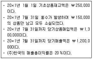 9급 국가직 공무원 회계학 2021년 1회 9번 문제 그림