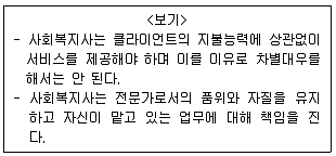 9급 지방직 공무원 서울시 사회복지학개론 2019년 2회 13번 문제 그림