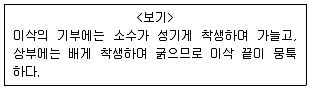 9급 지방직 공무원 서울시 식용작물 2019년 1회 3번 문제 그림