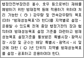 9급 지방직 공무원 서울시 재난관리론 2018년 1회 4번 문제 그림