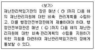 9급 지방직 공무원 서울시 재난관리론 2019년 1회 20번 문제 그림
