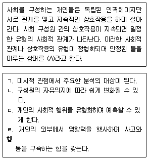 9급 지방직 공무원 사회 2015년 1회 14번 문제 그림