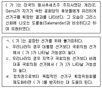 9급 지방직 공무원 사회 2018년 1회 5번 문제 그림