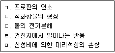 9급 지방직 공무원 화학 2009년 1회 8번 문제 그림