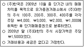 9급 지방직 공무원 회계학 2010년 1회 4번 문제 그림