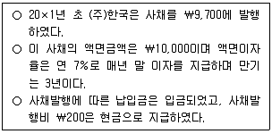 9급 지방직 공무원 회계학 2025년 1회 11번 문제 그림