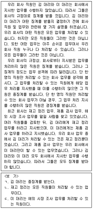 PSAT 언어논리 2013년 1회 34번 문제 그림