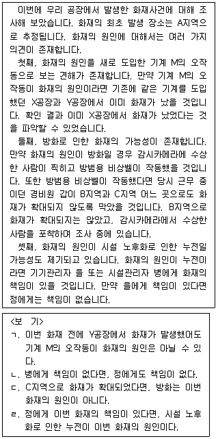 PSAT 언어논리 2014년 1회 35번 문제 그림