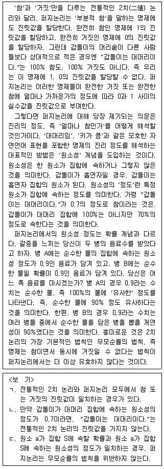 PSAT 언어논리 2015년 1회 35번 문제 그림