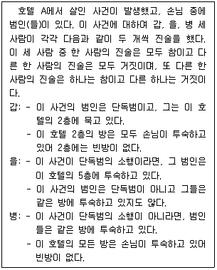 PSAT 언어논리 2020년 1회 12번 문제 그림