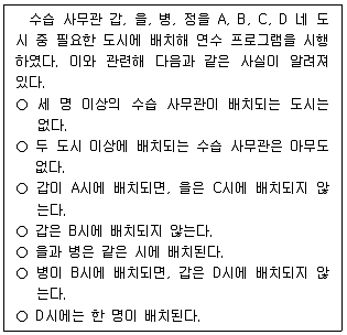 PSAT 언어논리 2022년 1회 12번 문제 그림