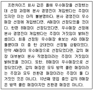 PSAT 언어논리 2022년 1회 31번 문제 그림